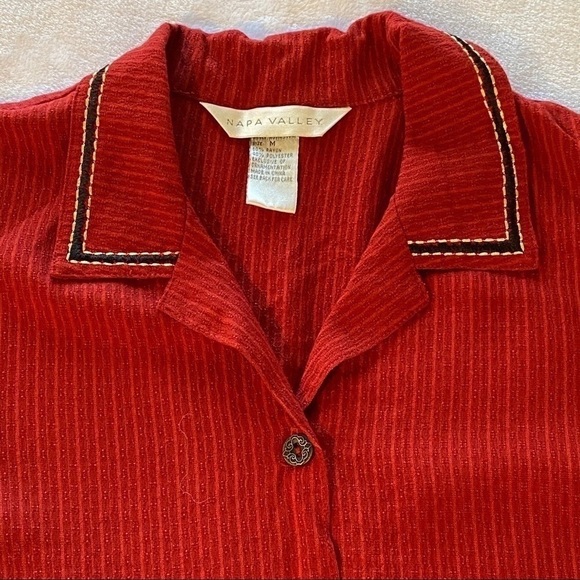 Vintage Napa Valley Cropped Pant Set Red Size S/M - Picture 9 of 16